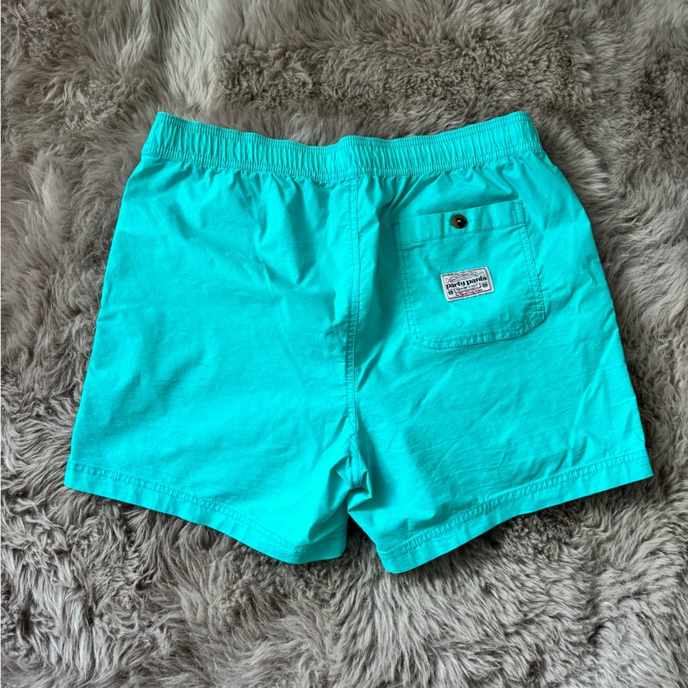 Vibrant Teal Men's Swim Trunks - Picture 2 of 6